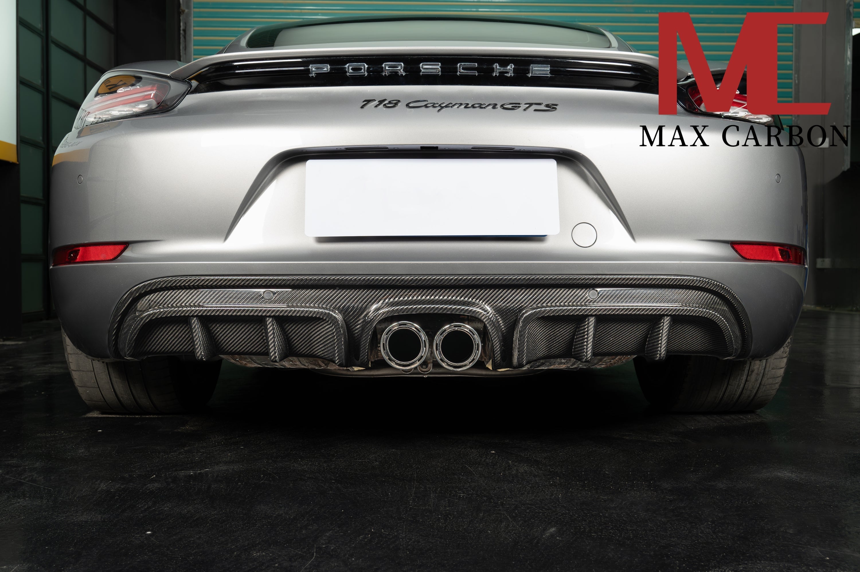 Dry-Carbon Heckdiffusor GTS-Style passend für Porsche Cayman & Boxster 982 – cleane Heck-Optik