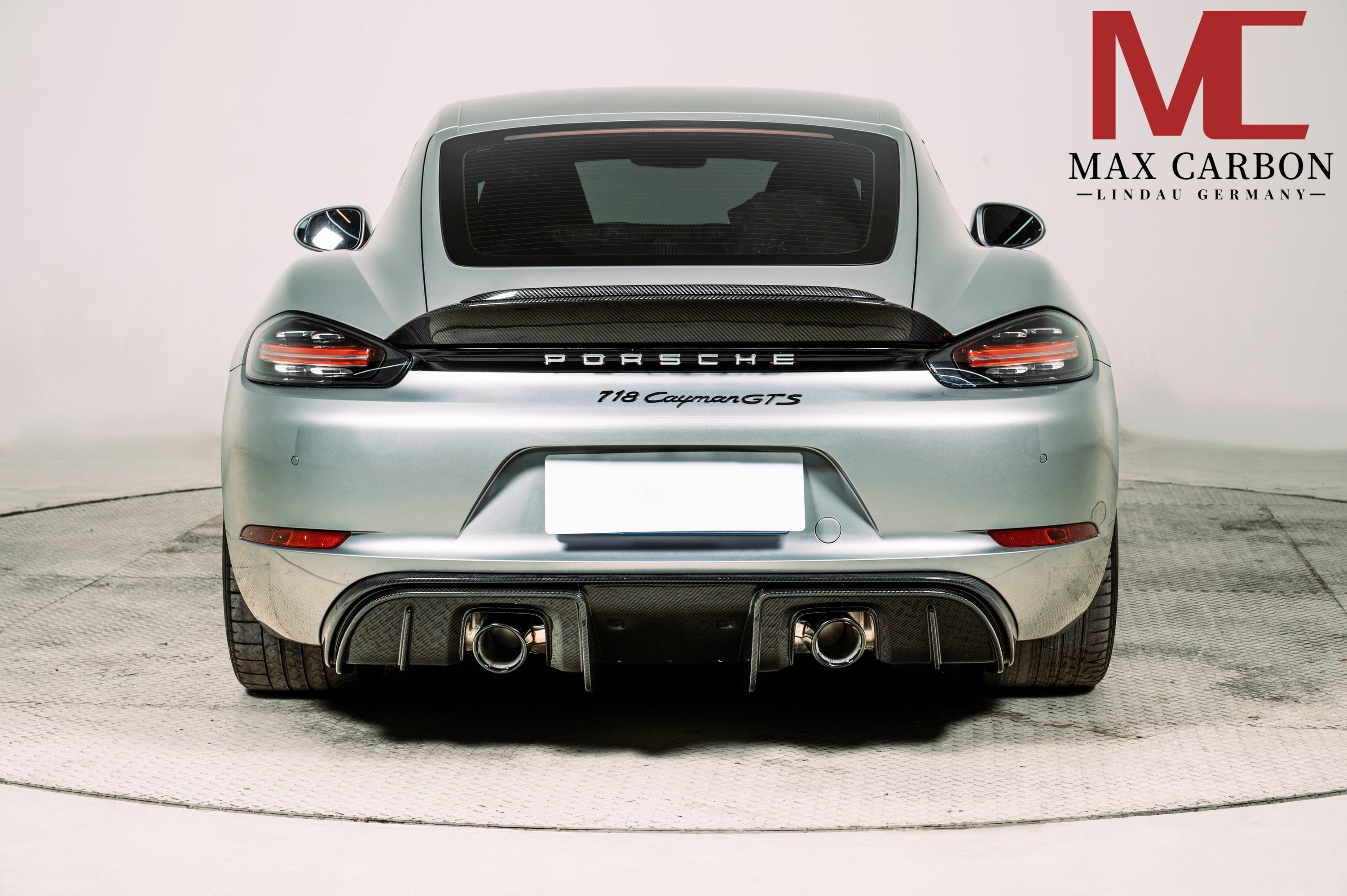 Dry-Carbon Heckspoiler „Ducktail“ passend für Porsche 718 Cayman & Boxster 982 – markanter Heckabriss