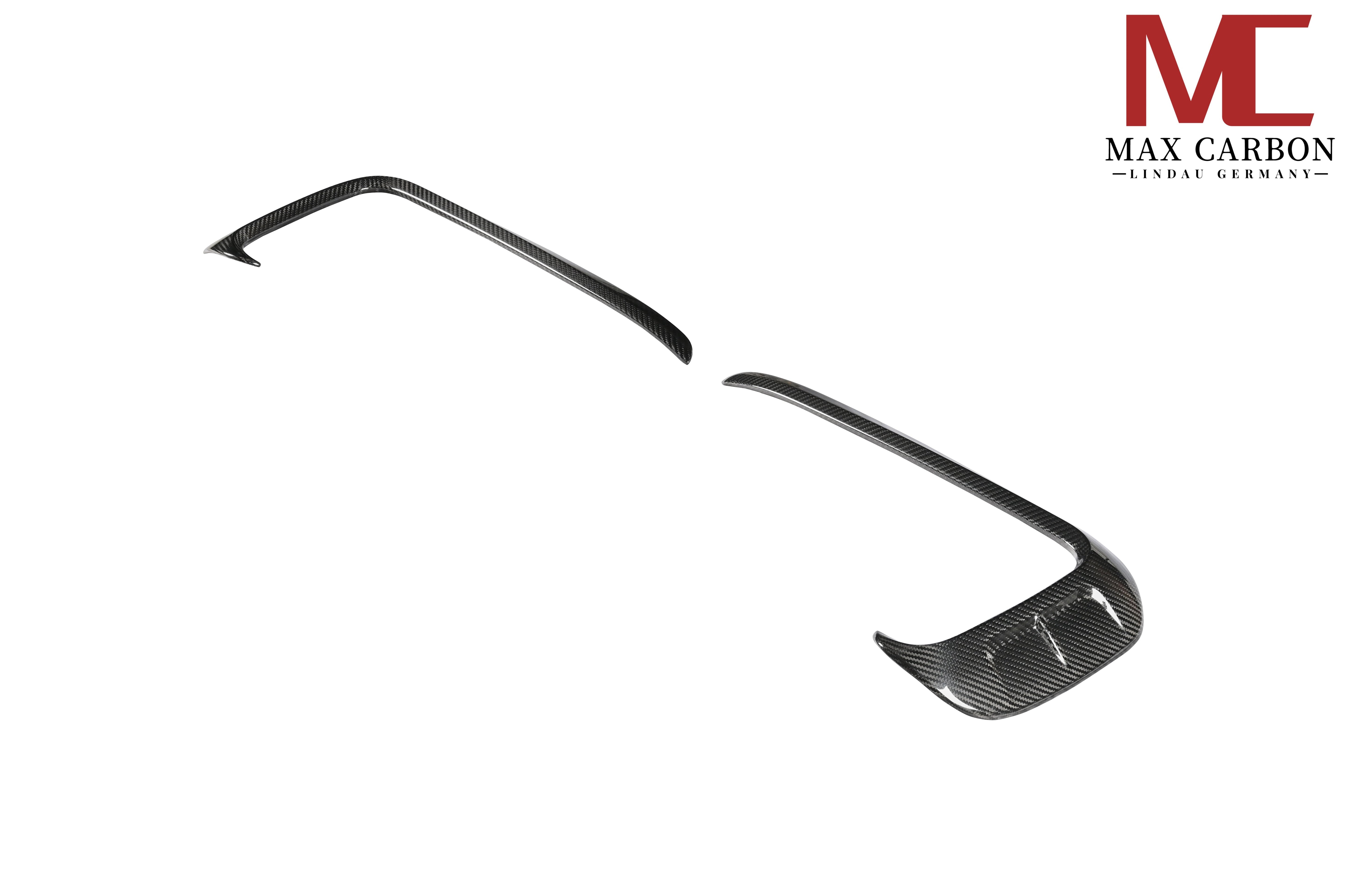 Dry-Carbon Frontansatz L-Form passend für Porsche Cayenne SUV Facelift (9YA.2) – schärfere Front