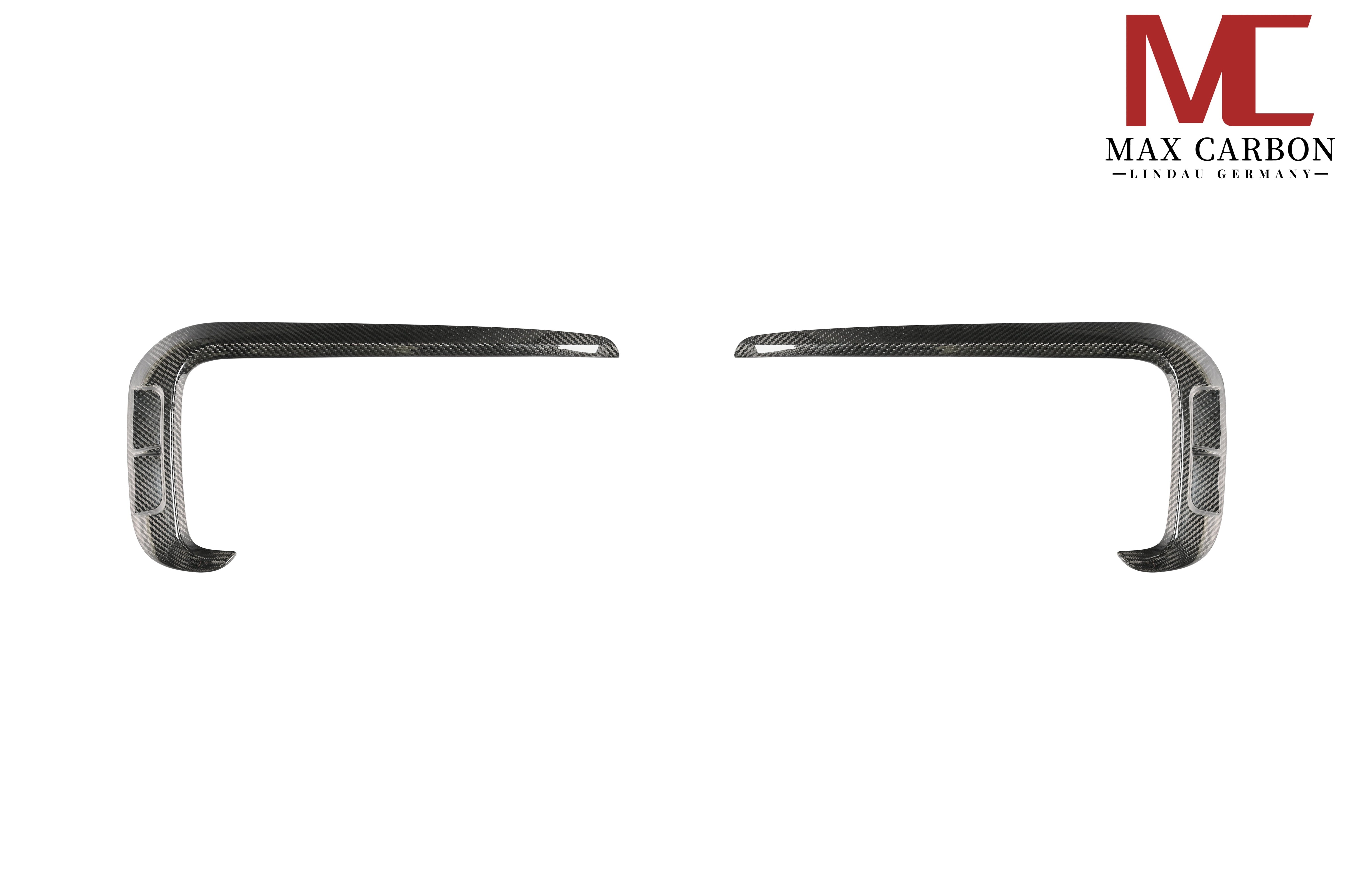 Dry-Carbon Frontansatz L-Form passend für Porsche Cayenne SUV Facelift (9YA.2) – schärfere Front