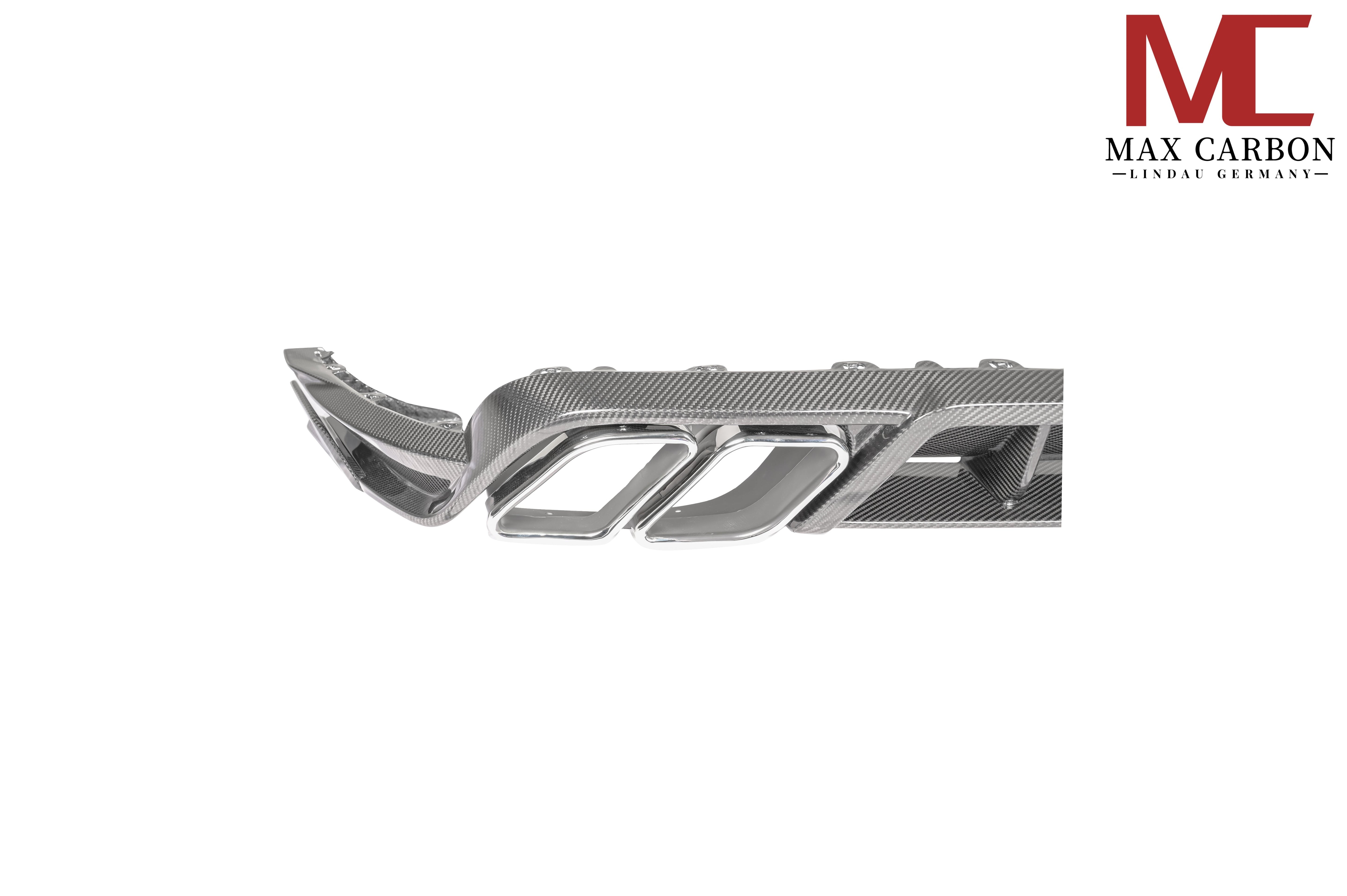 Dry-Carbon Heckdiffusor passend für Porsche Cayenne SUV 9YA & 9YA.2 – Motorsport-Heck, ca. 1,2 kg