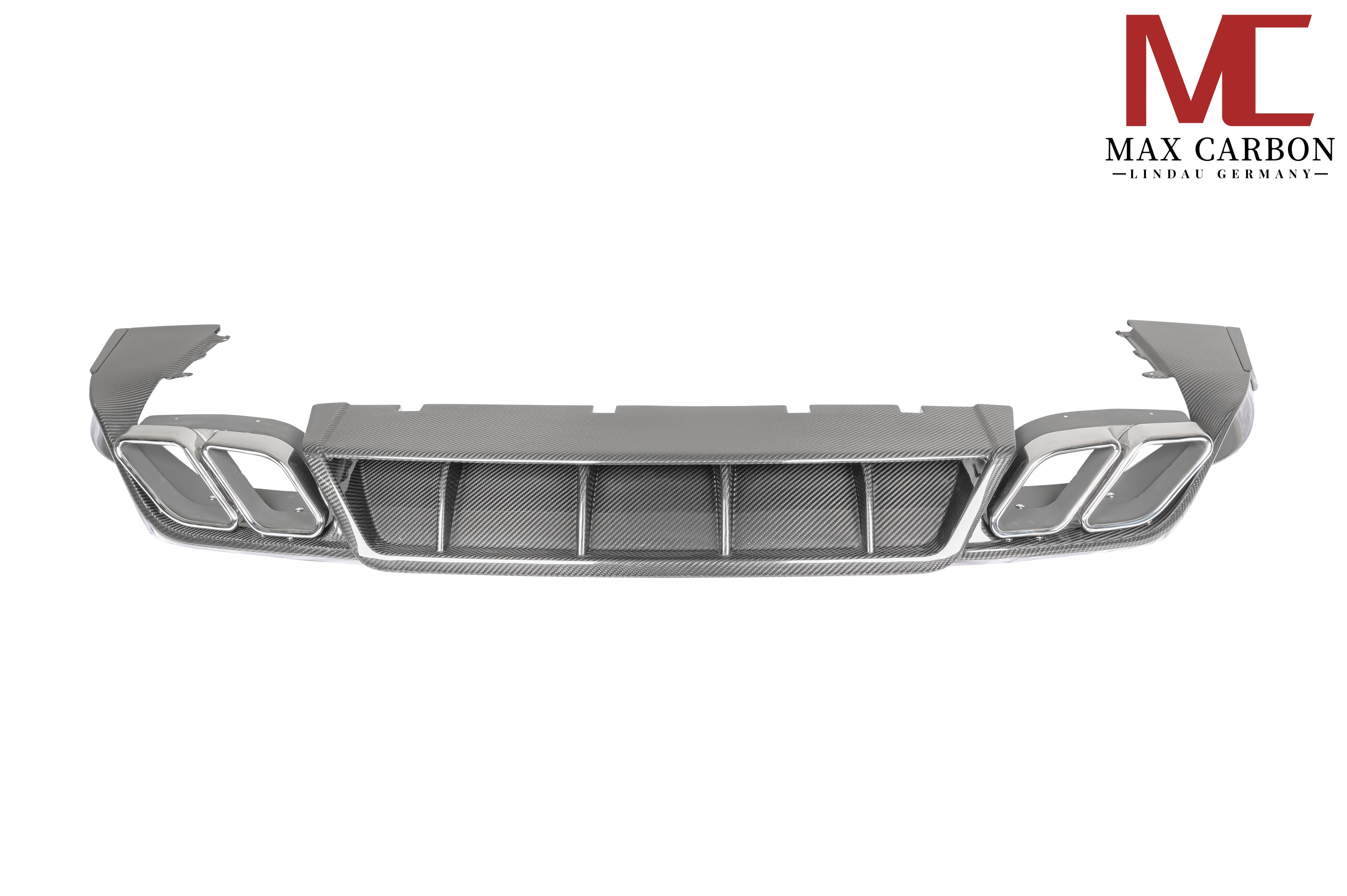 Dry-Carbon Heckdiffusor passend für Porsche Cayenne SUV 9YA & 9YA.2 – Motorsport-Heck, ca. 1,2 kg
