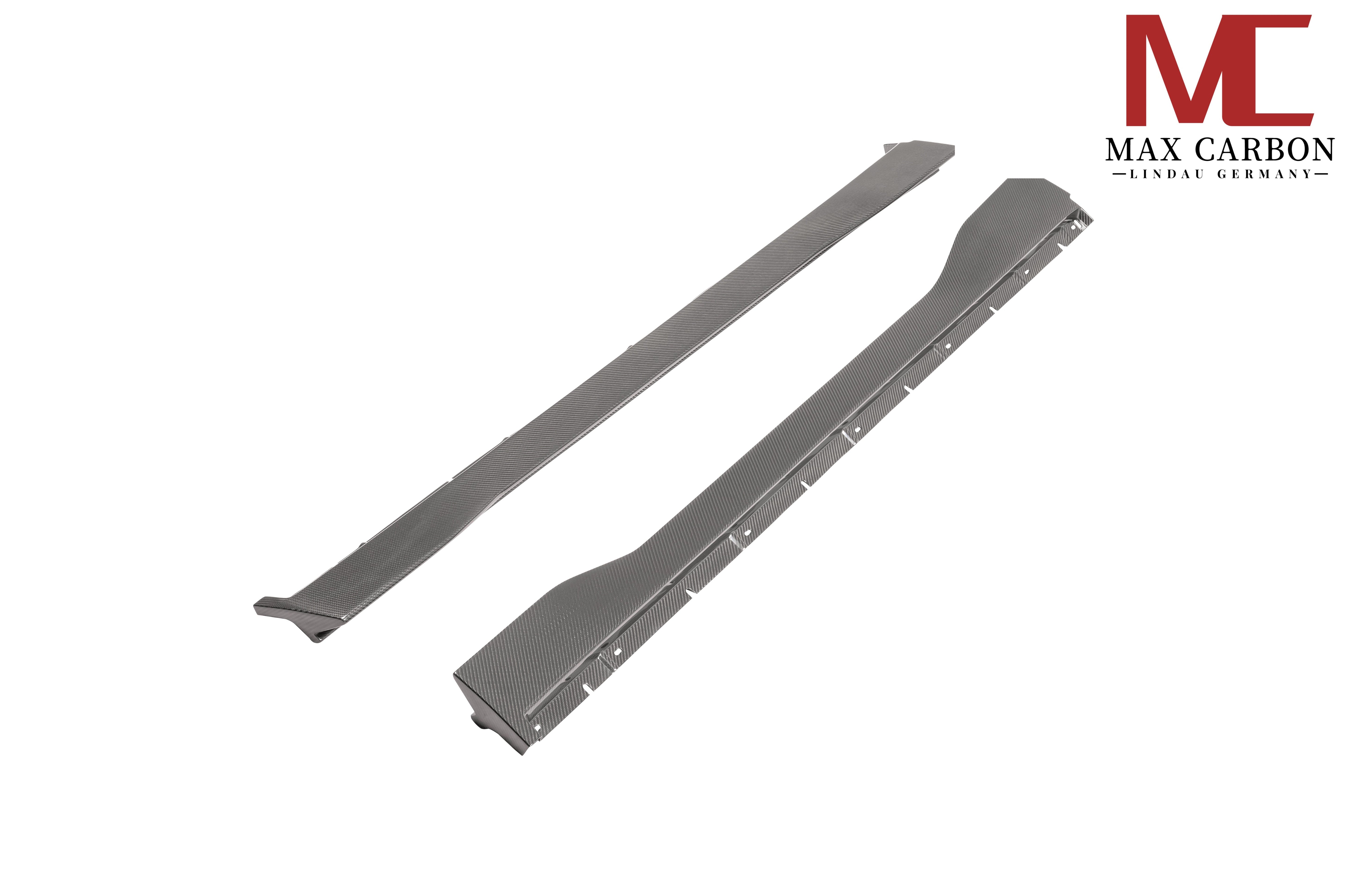 Dry-Carbon Seitenschweller passend für Porsche Cayenne SUV & Coupé (9YA/9YB, .2) – tieferer Look
