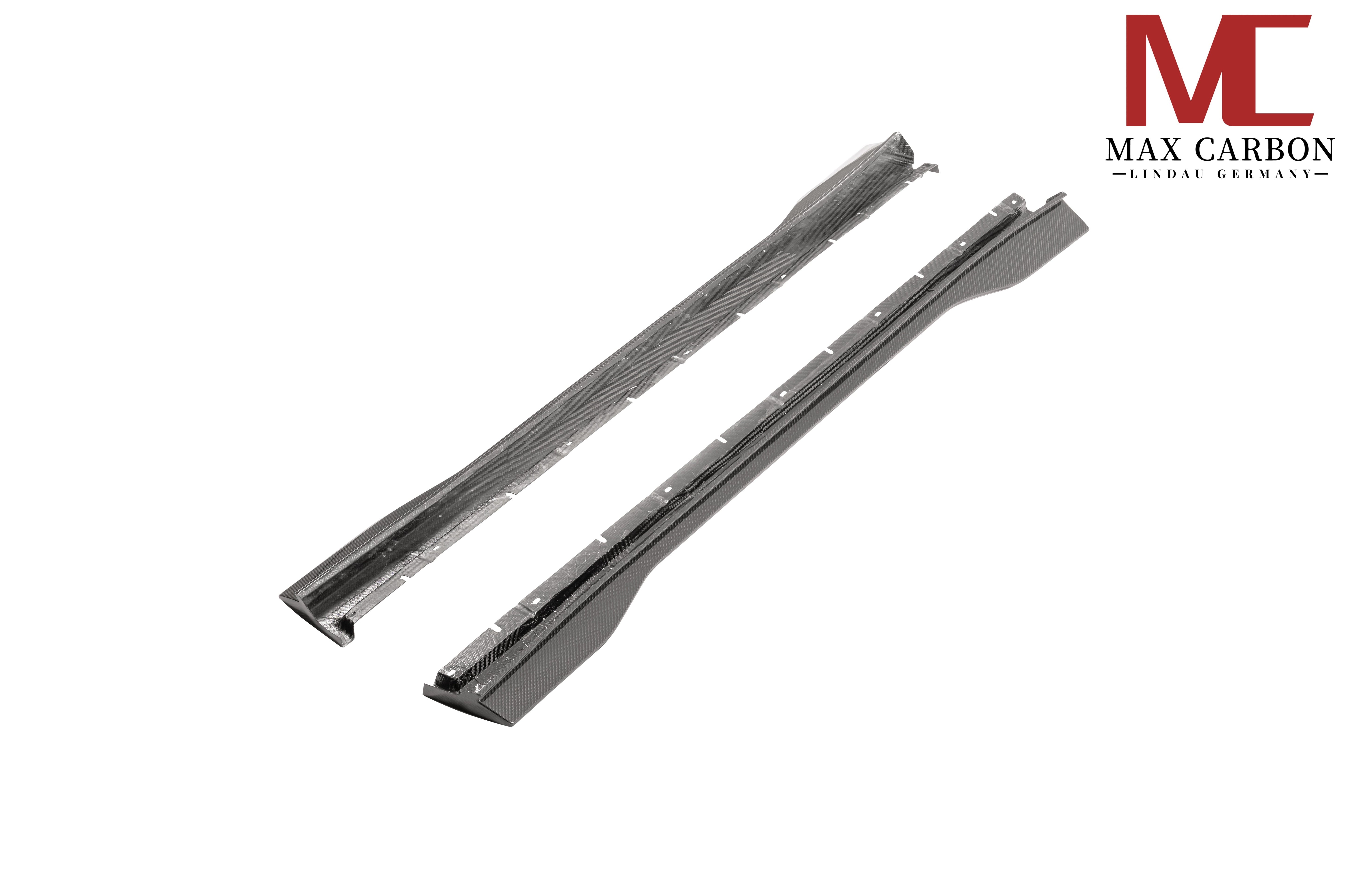 Dry-Carbon Seitenschweller passend für Porsche Cayenne SUV & Coupé (9YA/9YB, .2) – tieferer Look