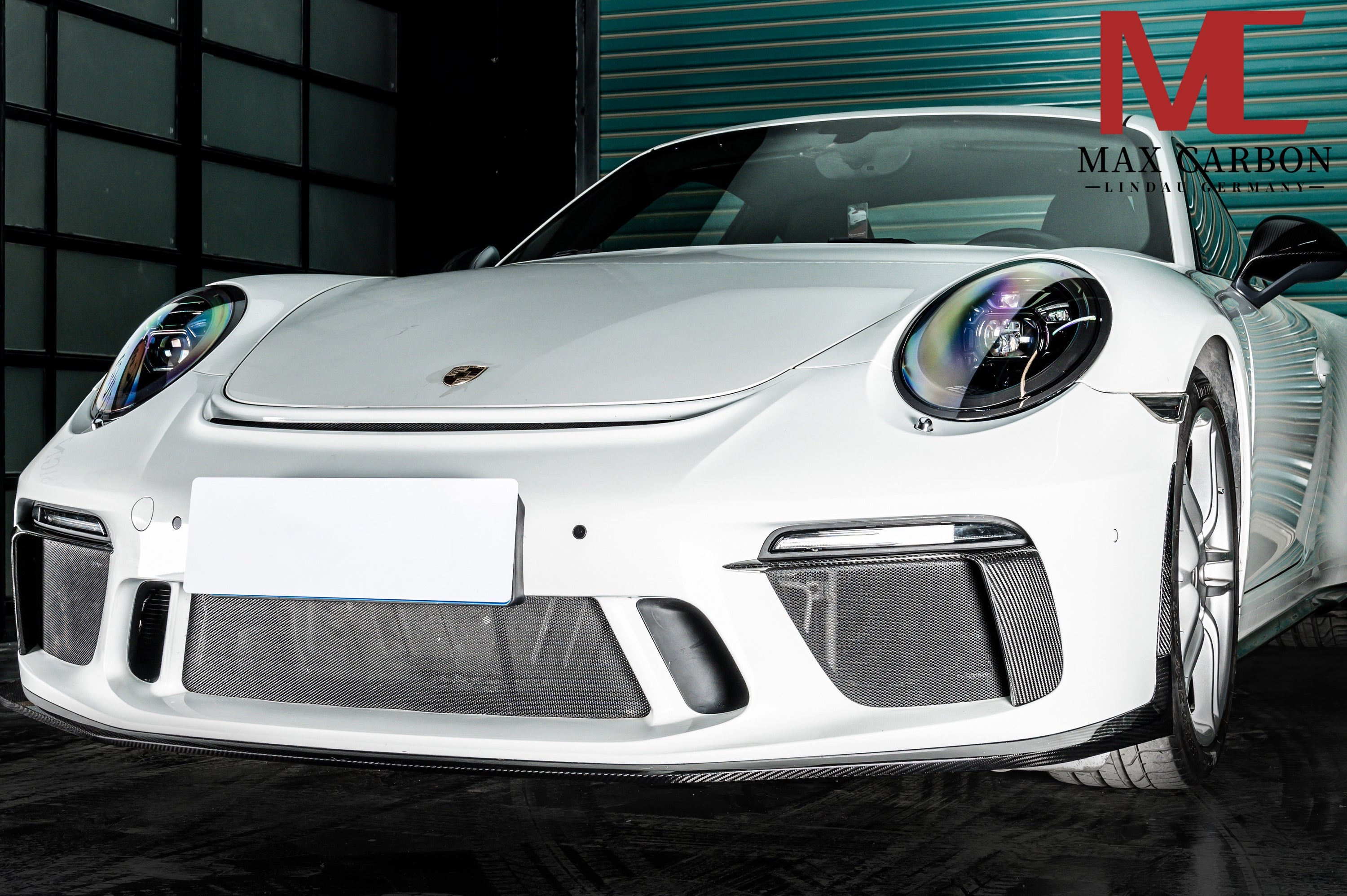 Dry-Carbon LED-Blenden „L-Form“ passend für Porsche 911 991.2 GT3 – schärfere Frontsignatur
