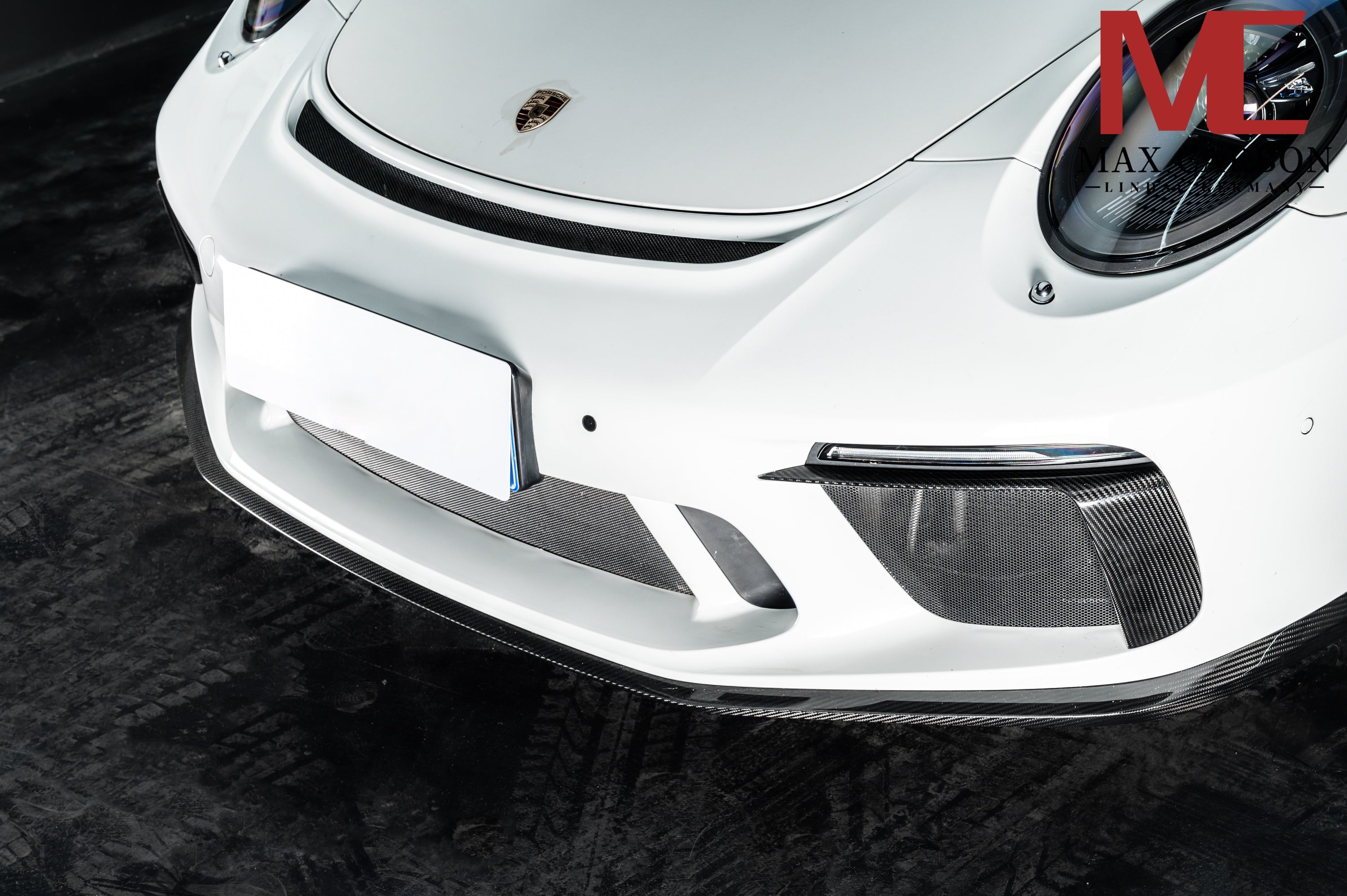 Dry-Carbon LED-Blenden „L-Form“ passend für Porsche 911 991.2 GT3 – schärfere Frontsignatur