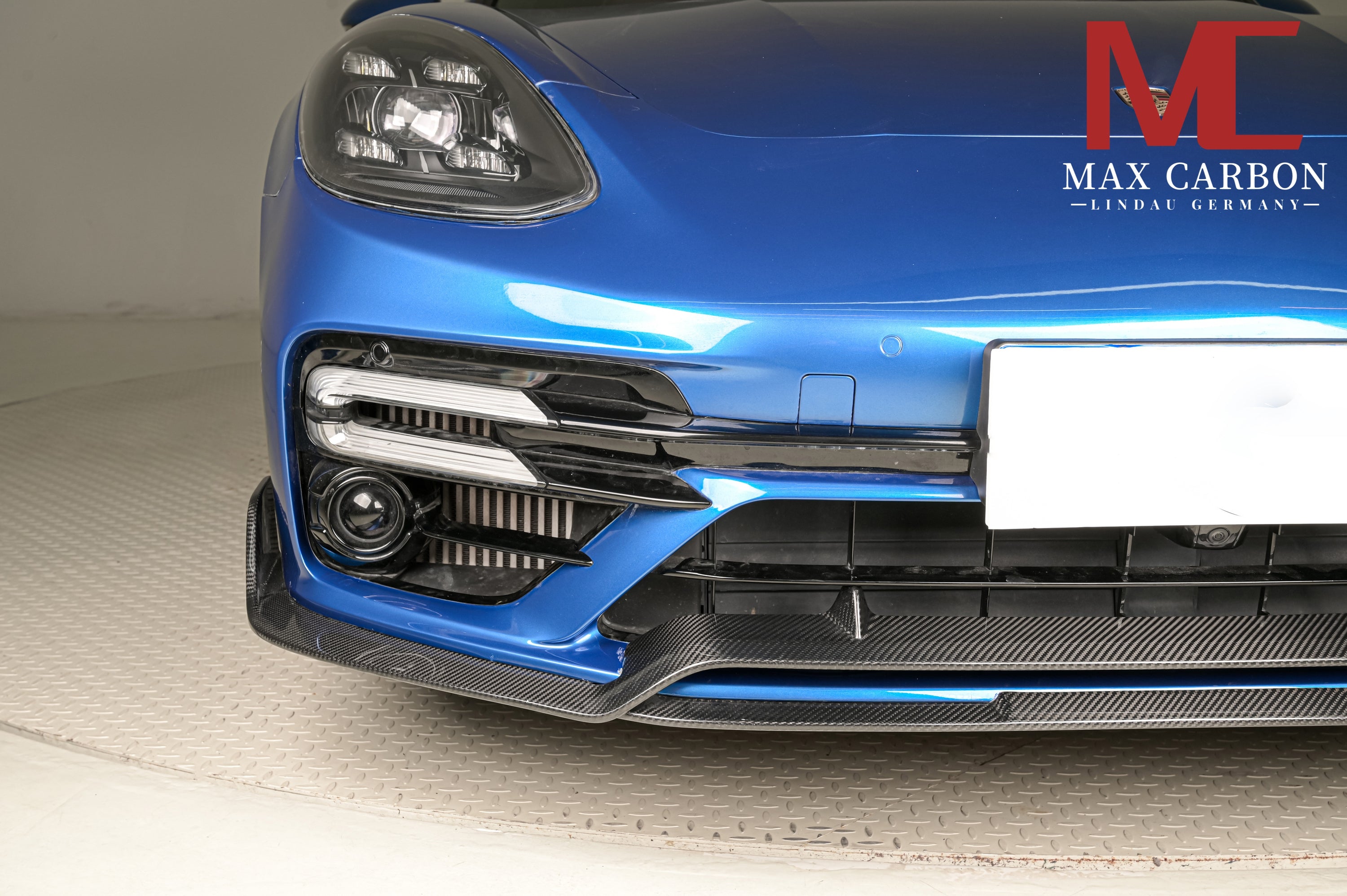 Dry-Carbon Frontlippe passend für Porsche Panamera 971 Turbo S – Echtcarbon für die Frontschürze