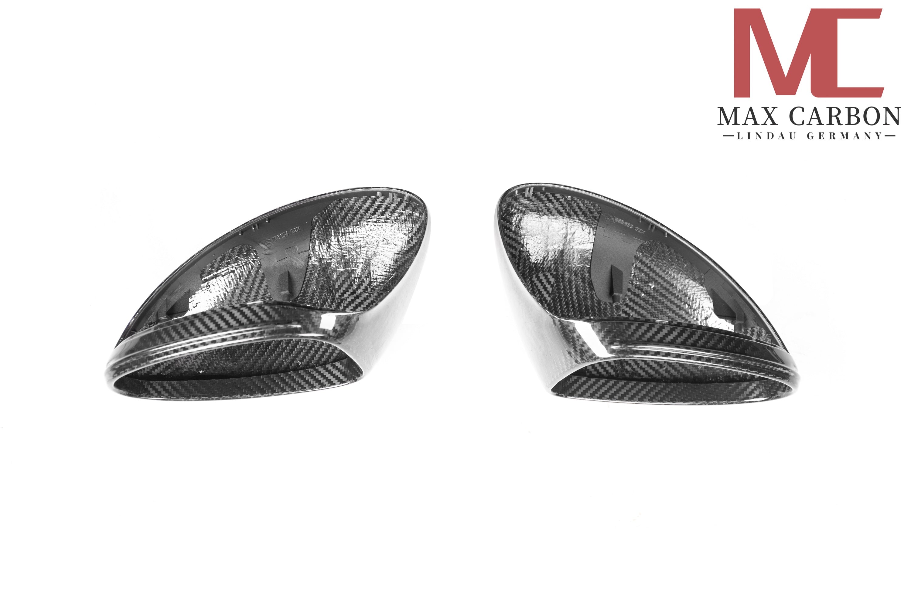 Dry-Carbon Spiegelkappen passend für Porsche 718 Boxster & Cayman 982 – sichtbarer Carbon-Akzent