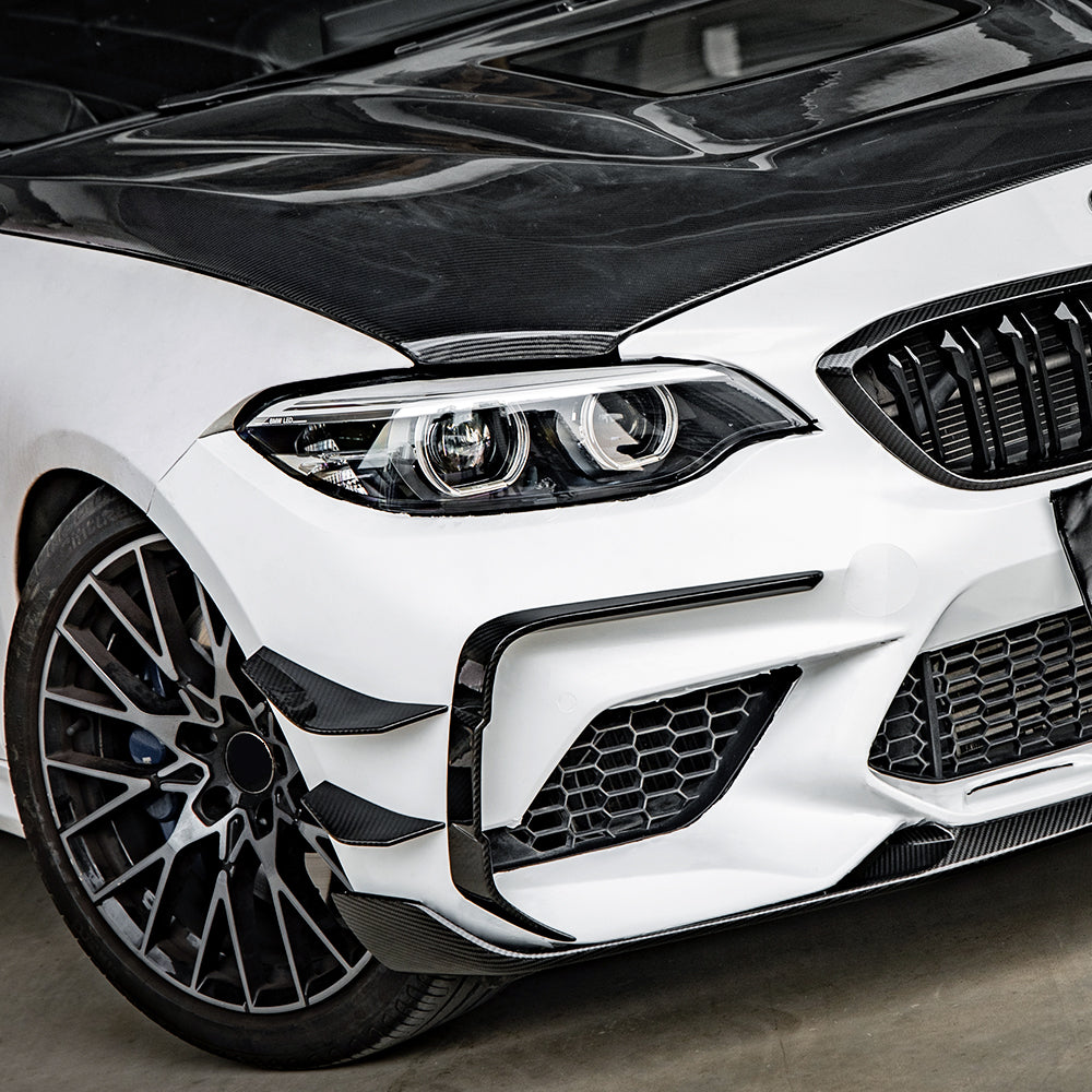 Dry-Carbon Canards für BMW M2 F87 – schärfere Front in echtem Carbon