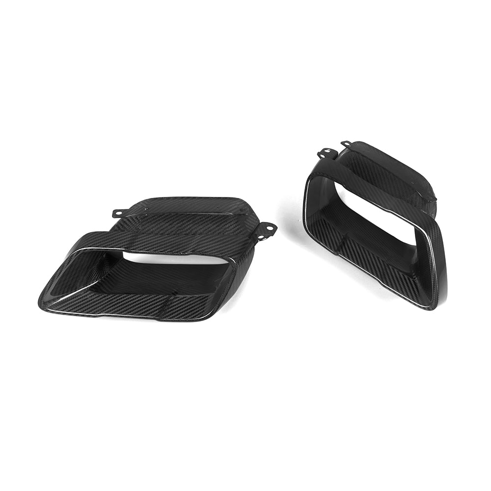 Dry-Carbon Endrohrblenden SQ-Style passend für BMW X5 G05 – markante Heck-Optik