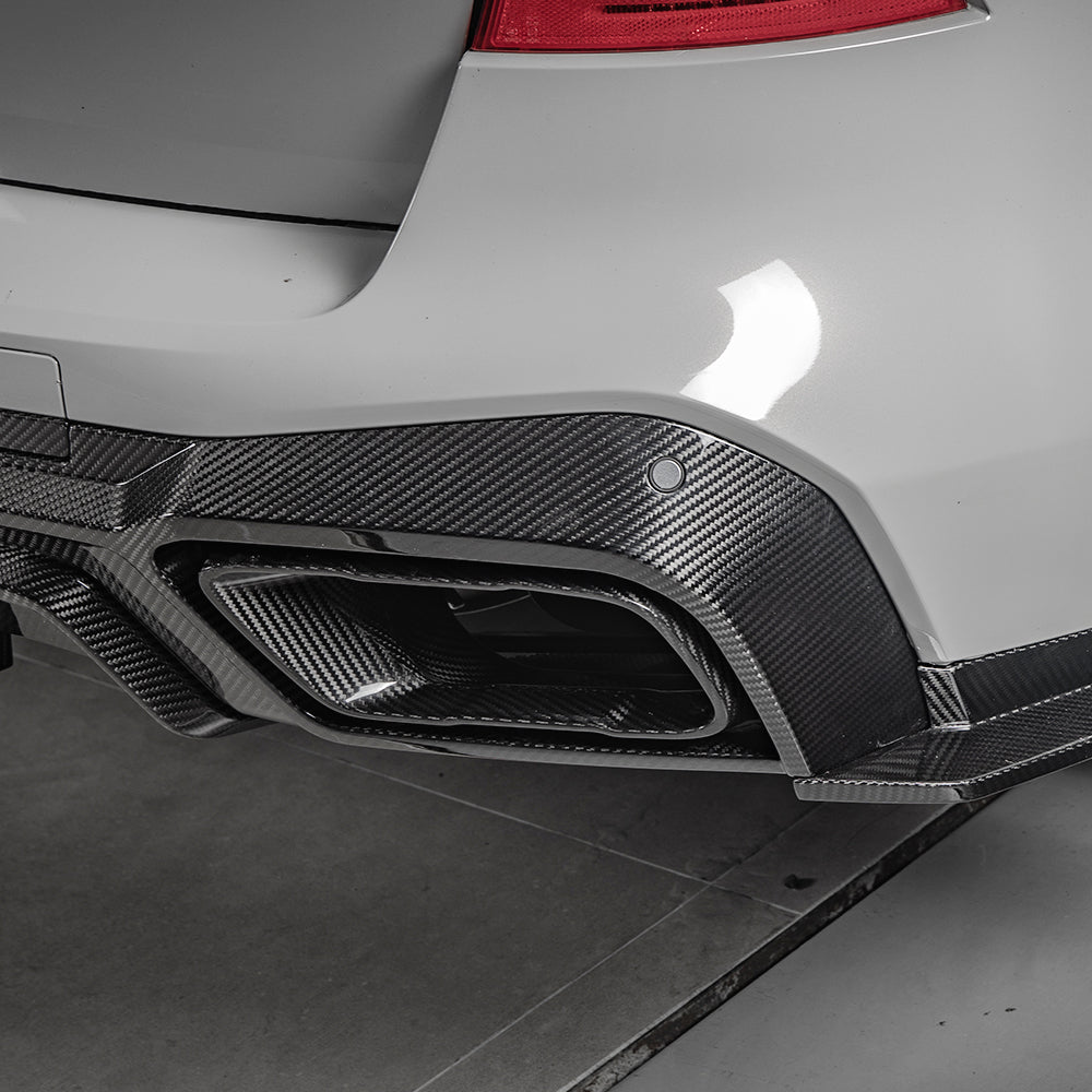 Dry-Carbon Endrohrblenden SQ-Style passend für BMW X5 G05 – markante Heck-Optik