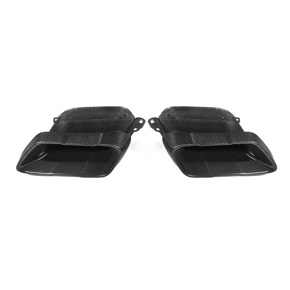 Dry-Carbon Endrohrblenden SQ-Style passend für BMW X5 G05 – markante Heck-Optik