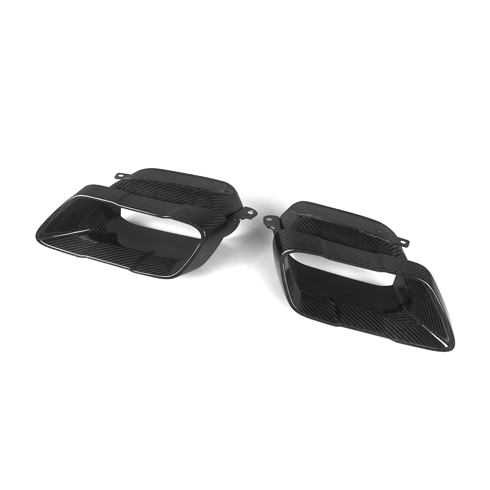 Dry-Carbon Endrohrblenden SQ-Style passend für BMW X5 G05 – markante Heck-Optik