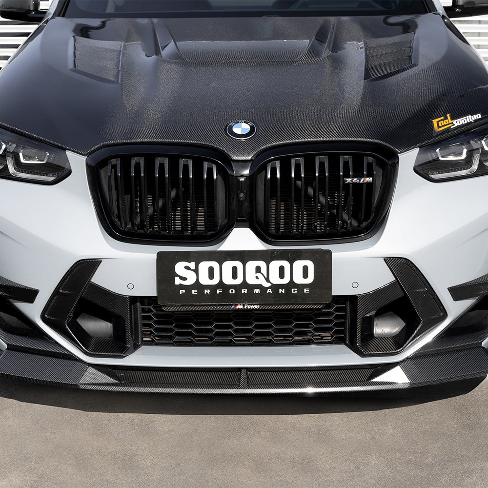 Dry-Carbon Frontlippe SQ Style B passend für BMW X3M F97 / X4M F98 LCI – schärfere Frontkante in Echtcarbon