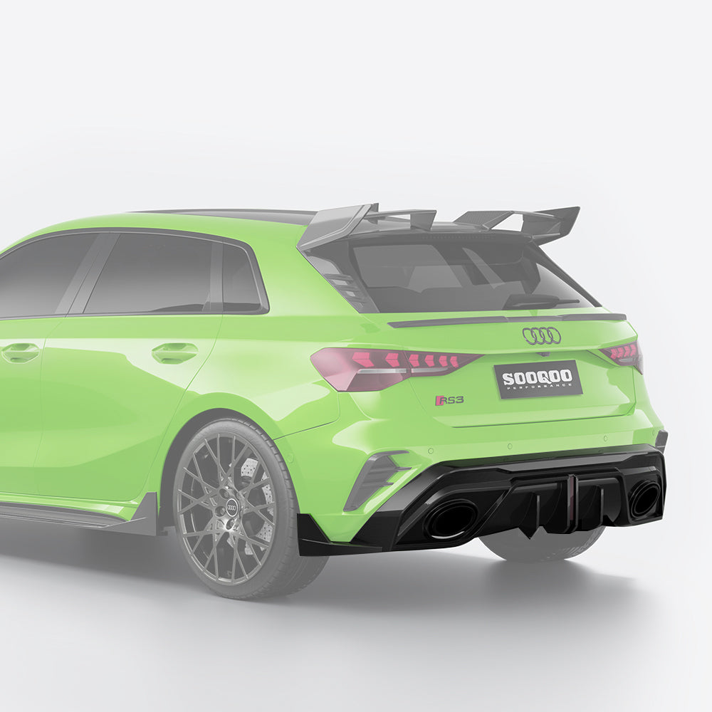 Carbon Heckdiffusor für Audi RS3 8Y Facelift – Downforce & Raw Aggression