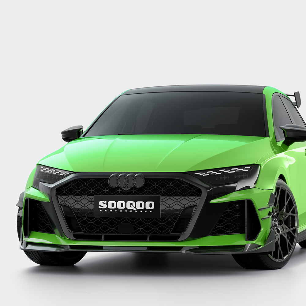 Dry-Carbon Frontlippe SQ-V1 passend für Audi RS3 8Y Facelift – Aggressive Front