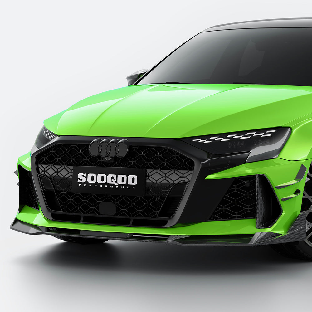 Dry-Carbon Frontlippe SQ-V1 passend für Audi RS3 8Y Facelift – Aggressive Front