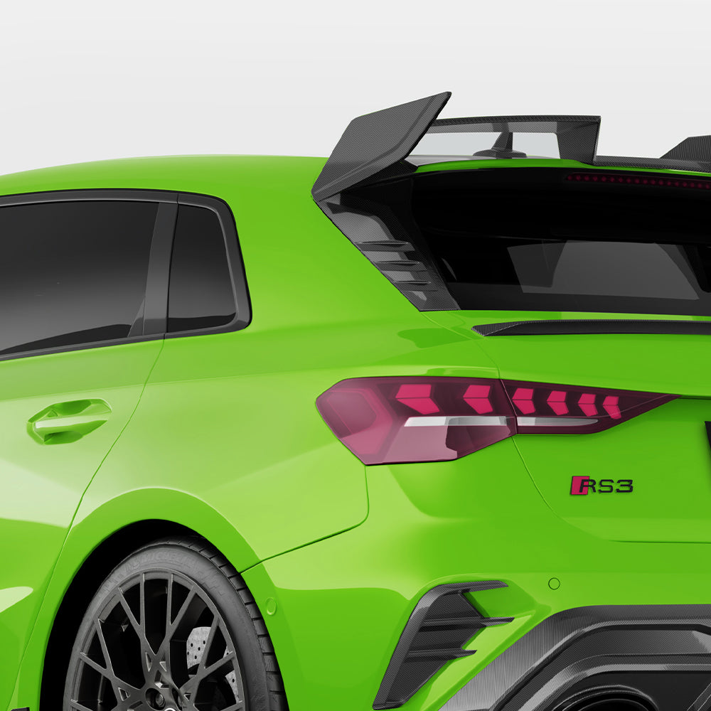 Carbon Heckscheiben-Finnen passend für Audi RS3 8Y (Facelift) – AERO Look