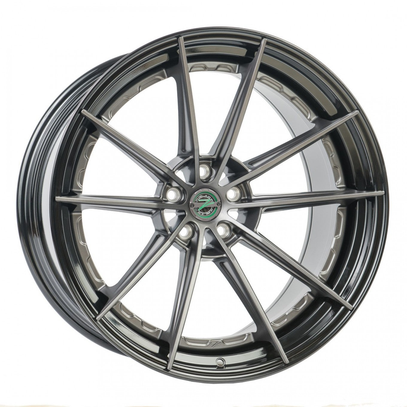 Z-Performance ZP.MODULAR 1 | Super Deep Concave – Matte Gunmetal Center / Gloss Black Lip