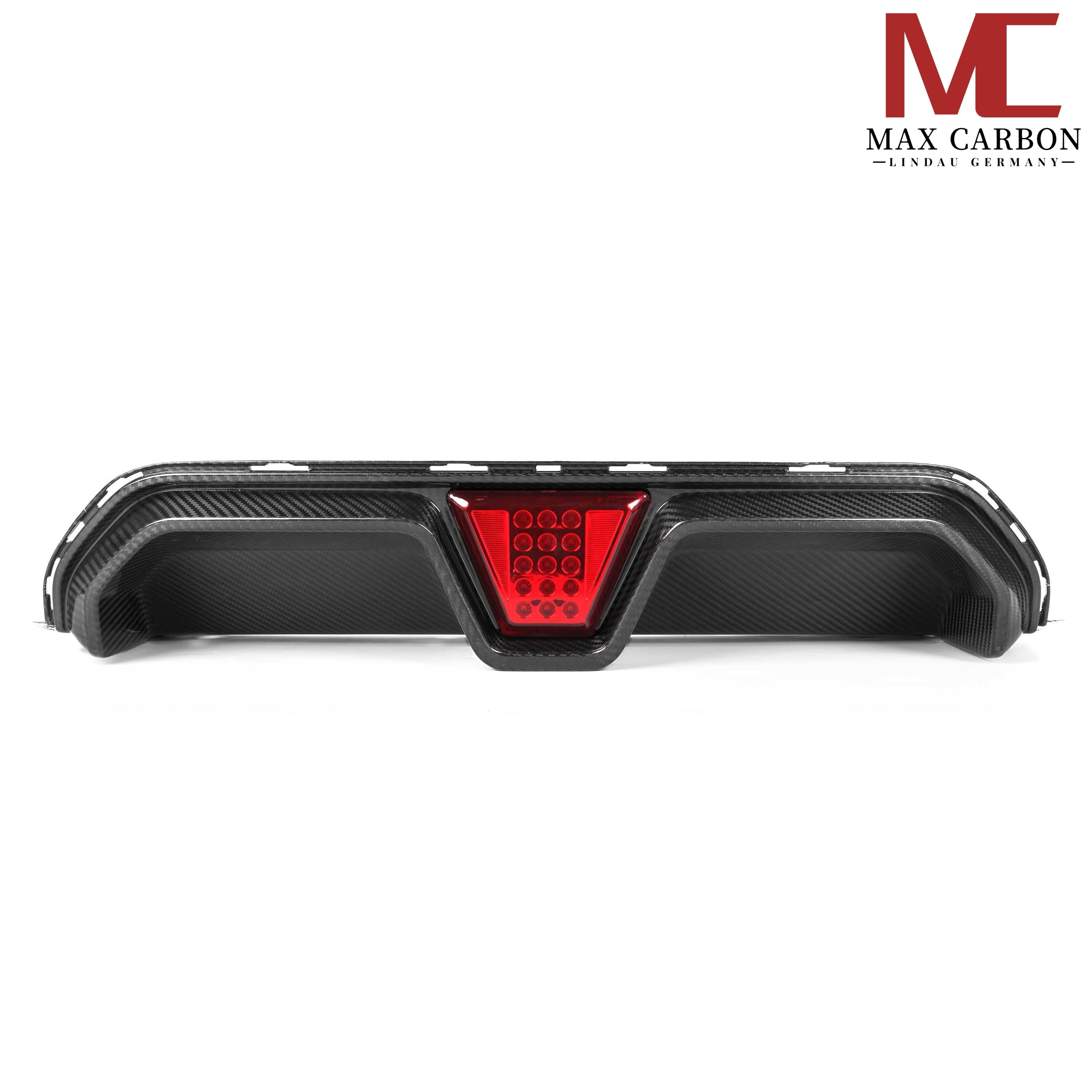 Dry-Carbon Heckdiffusor + LED passend für BMW M5 F90 LCI – Aggressive Heck mit LED-Performance