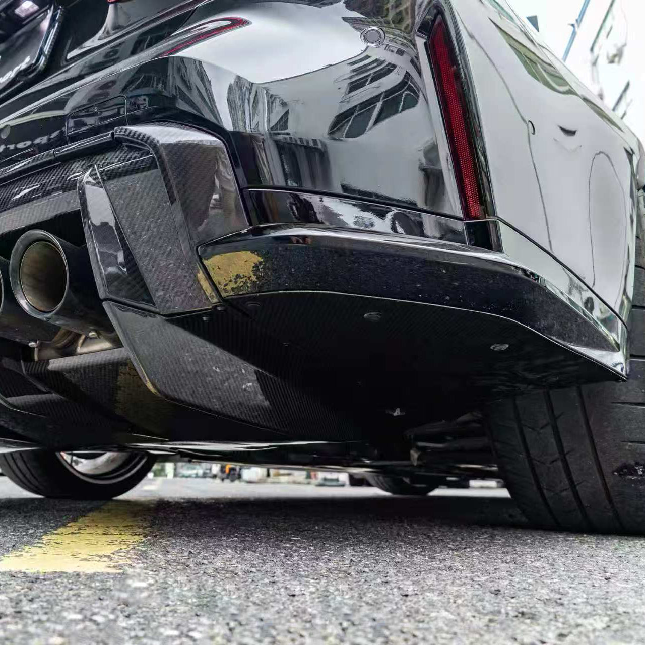 Carbon Heckdiffusor im Racing-Stil passend für BMW M3 G80/G81 u.a. LCI