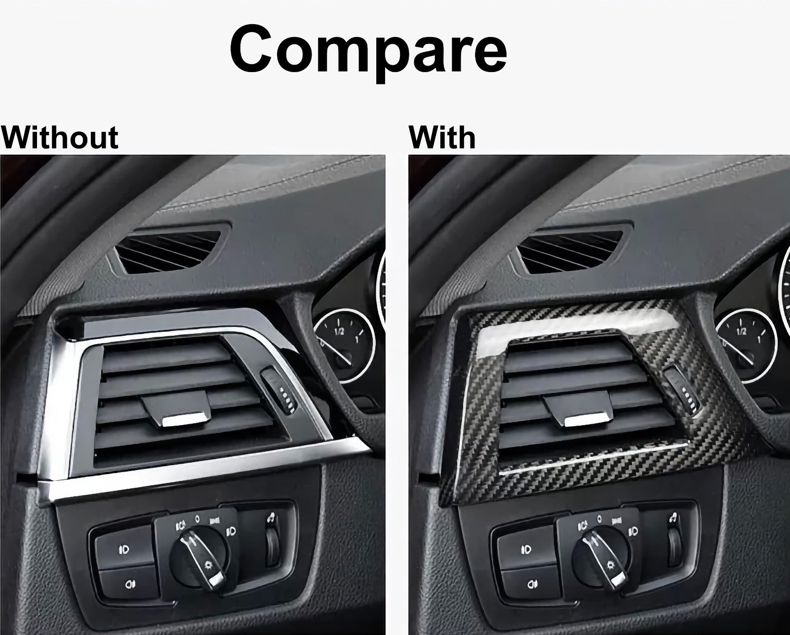 Dry Carbon Lüfterauslass Blenden passend für BMW F30 F31 F32 F33 F36 F80 F82 F83 - Getsdowned