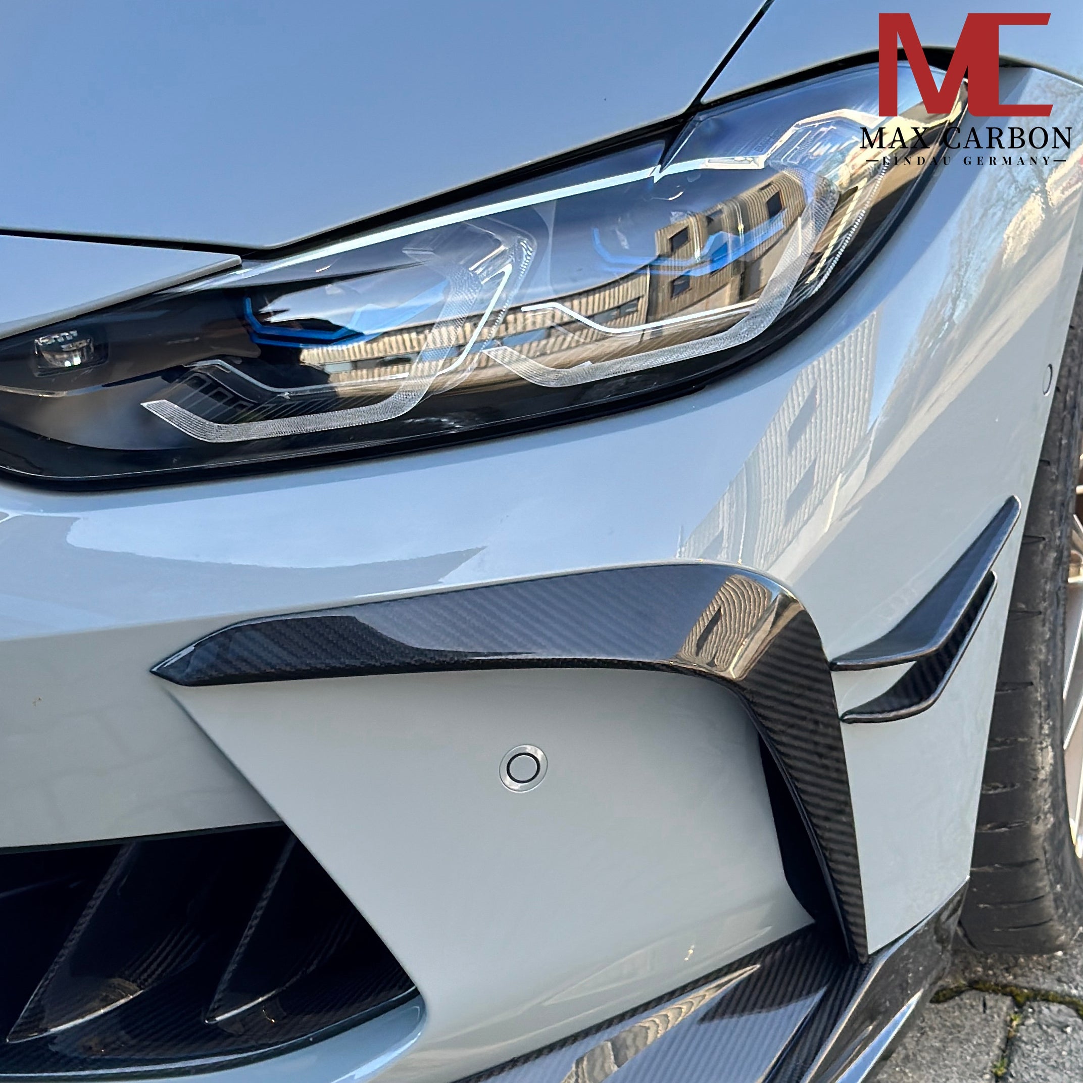Dry Carbon Frontansatz Front AERO FLICK L Form für BMW M3 G80 G81 / M4 G82 G83 - Getsdowned