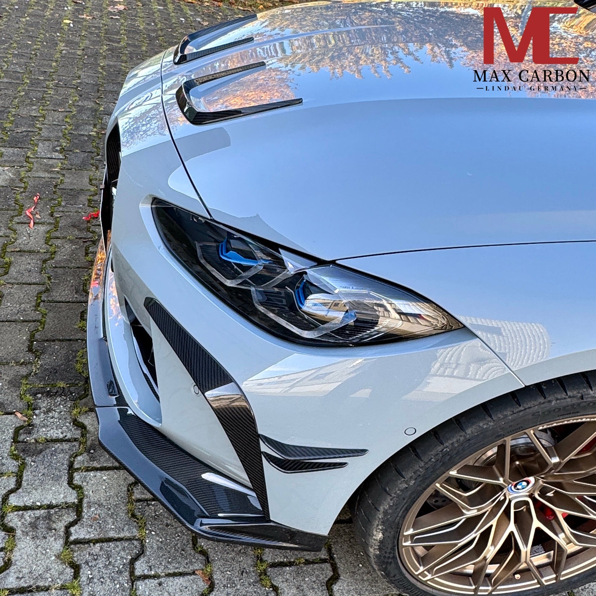 Dry Carbon Frontansatz Front AERO FLICK L Form für BMW M3 G80 G81 / M4 G82 G83 - Getsdowned