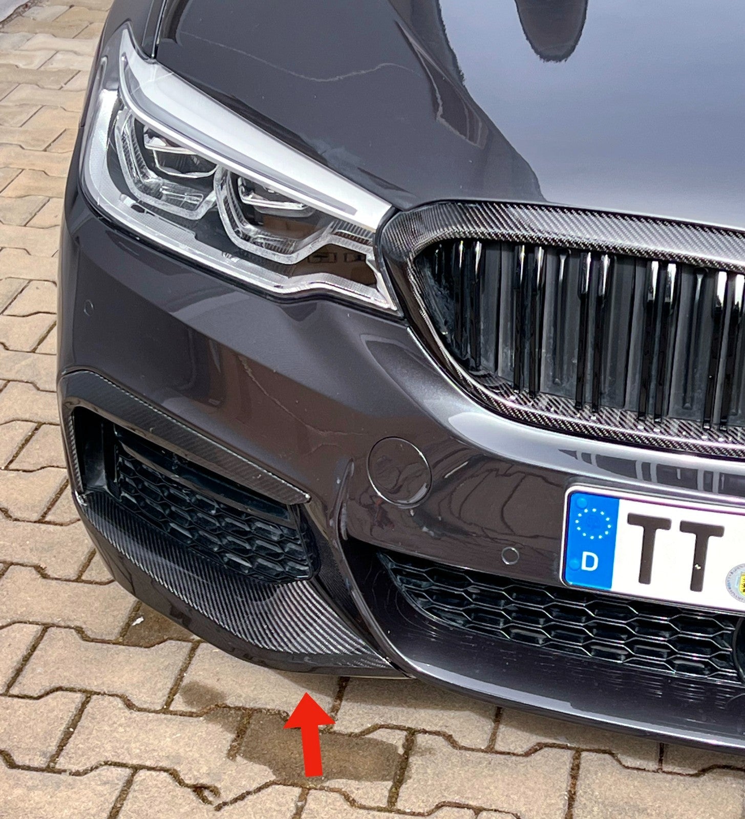 Dry CARBON Front Flaps Frontlippe passend für BMW G30 G31 mit M Paket vor LCI - Getsdowned