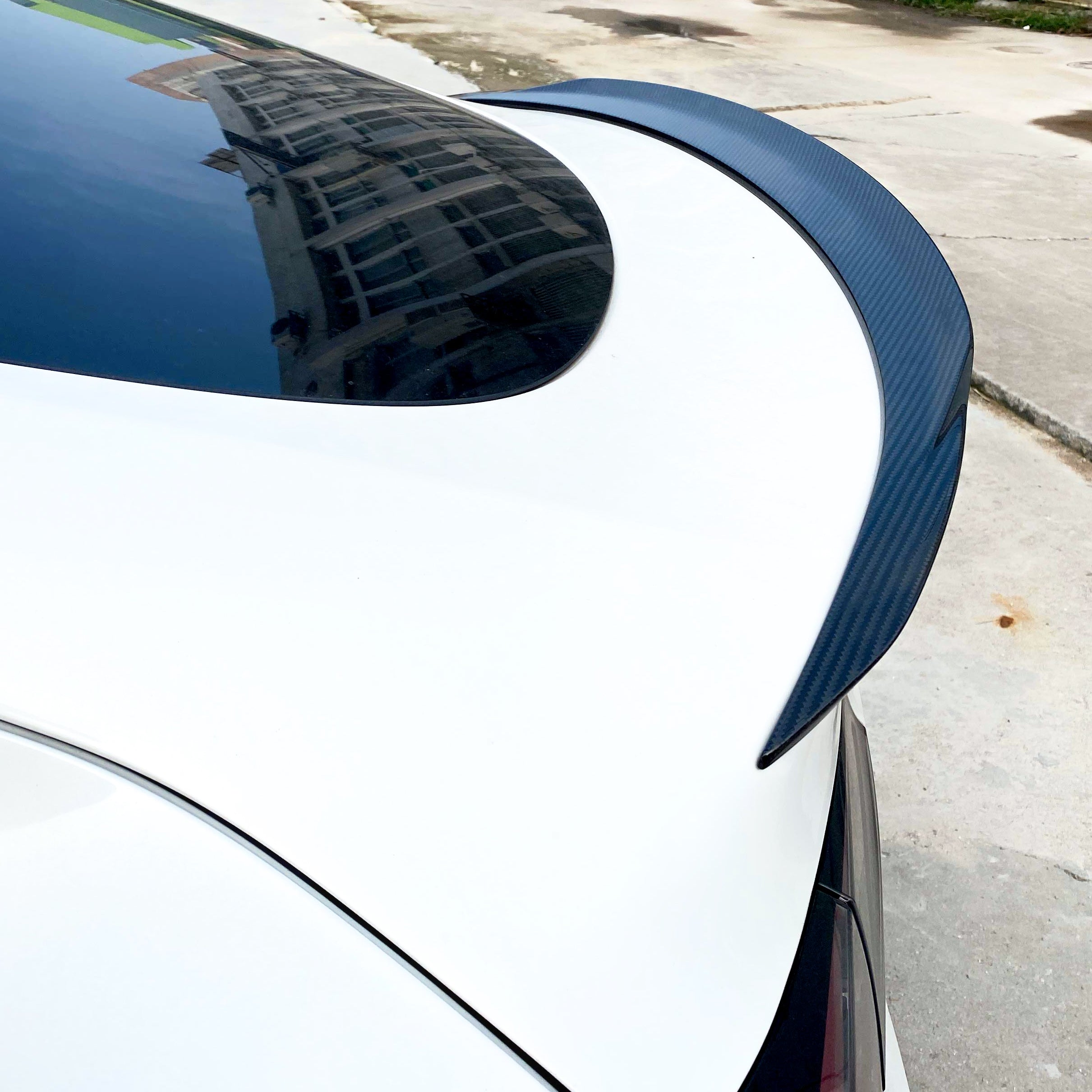 Dry Carbon  Abrisskannte Lippe Heckspoiler rear Spoiler passend passend für TESLA MODEL Y VS - Getsdowned
