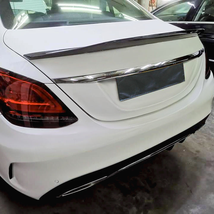 Dry Carbon Heck Spoiler "Ducktail" passend für Mercedes Benz C Class W205 Limousine PS Spoiler - Getsdowned