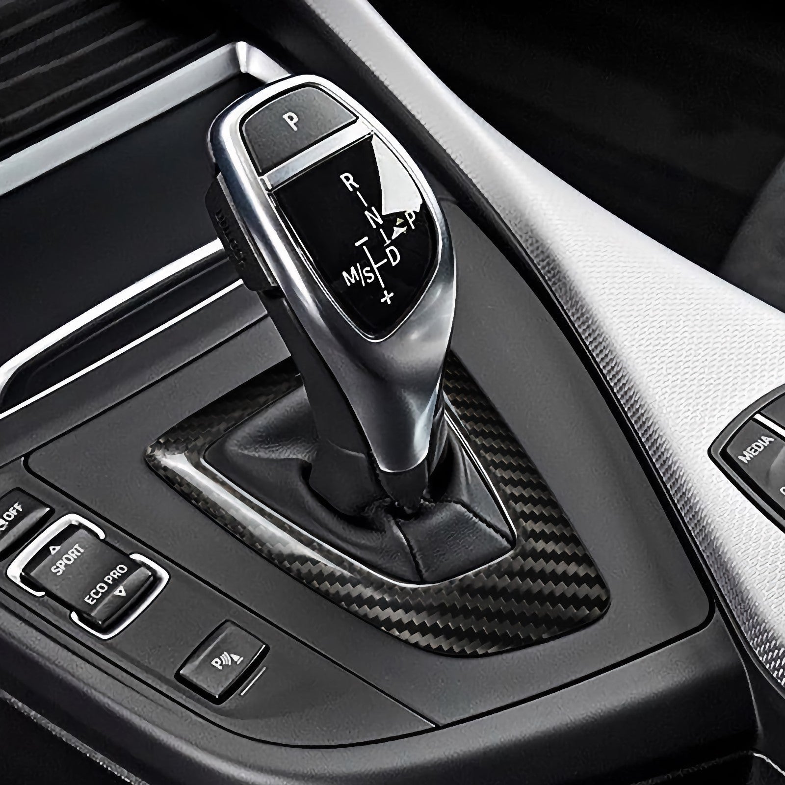 Dry CARBON Performance Schaltknauf Mittelkonsole Trim Center passend für BMW 1er 2er 3er 4er X1 - Getsdowned