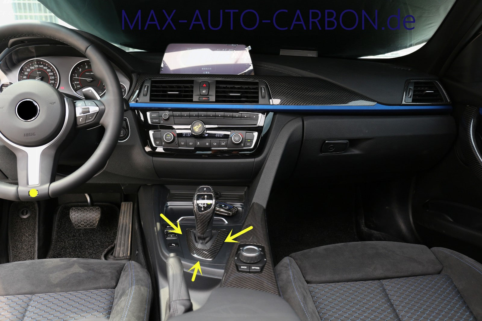 Dry CARBON Performance Schaltknauf Mittelkonsole Trim Center passend für BMW 1er 2er 3er 4er X1 - Getsdowned