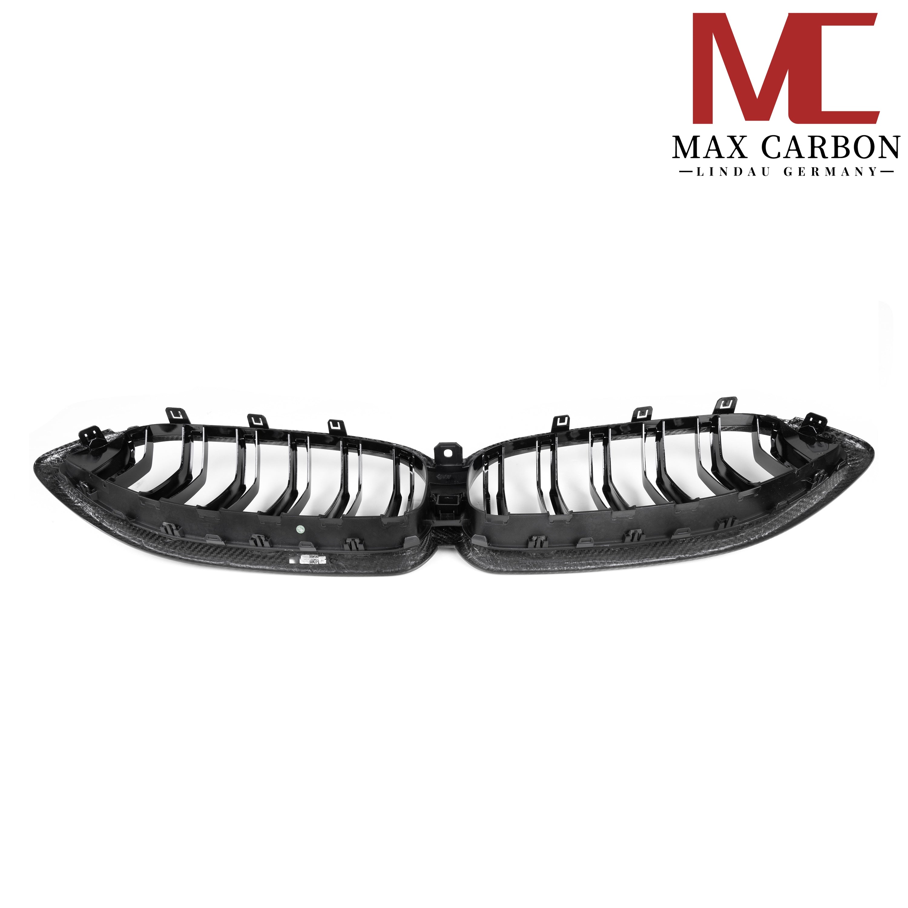 Dry Carbon Kühlergrill Nieren für BMW 8er G14 G15 G16 Pre-LCI, Max Carbon, mit geschliffenem Karbon-Design.
