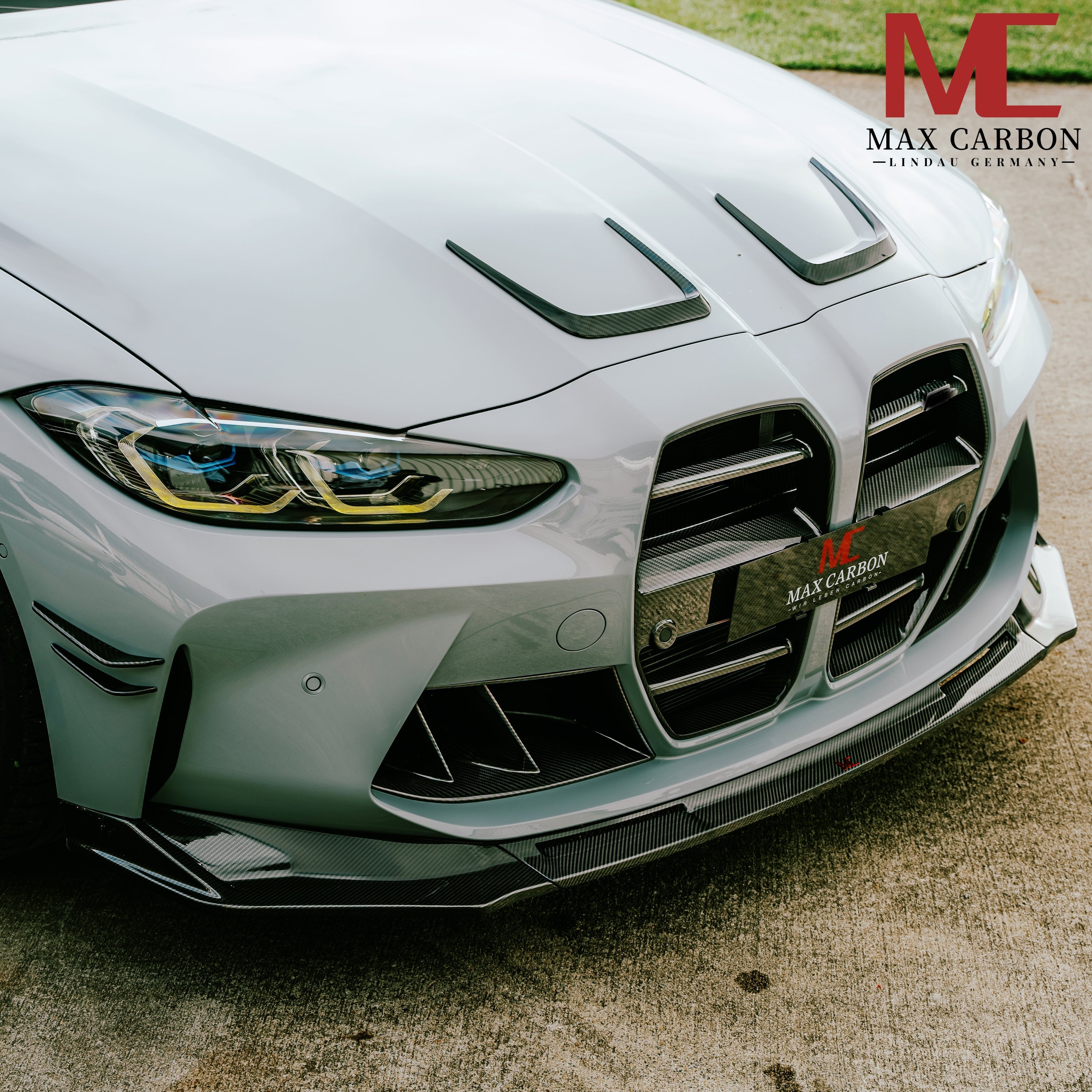 Dry Carbon Motorhauben Aufsatz "SQ-Style" für BMW M3 G80 G81 / M4 G82 G83 - Getsdowned