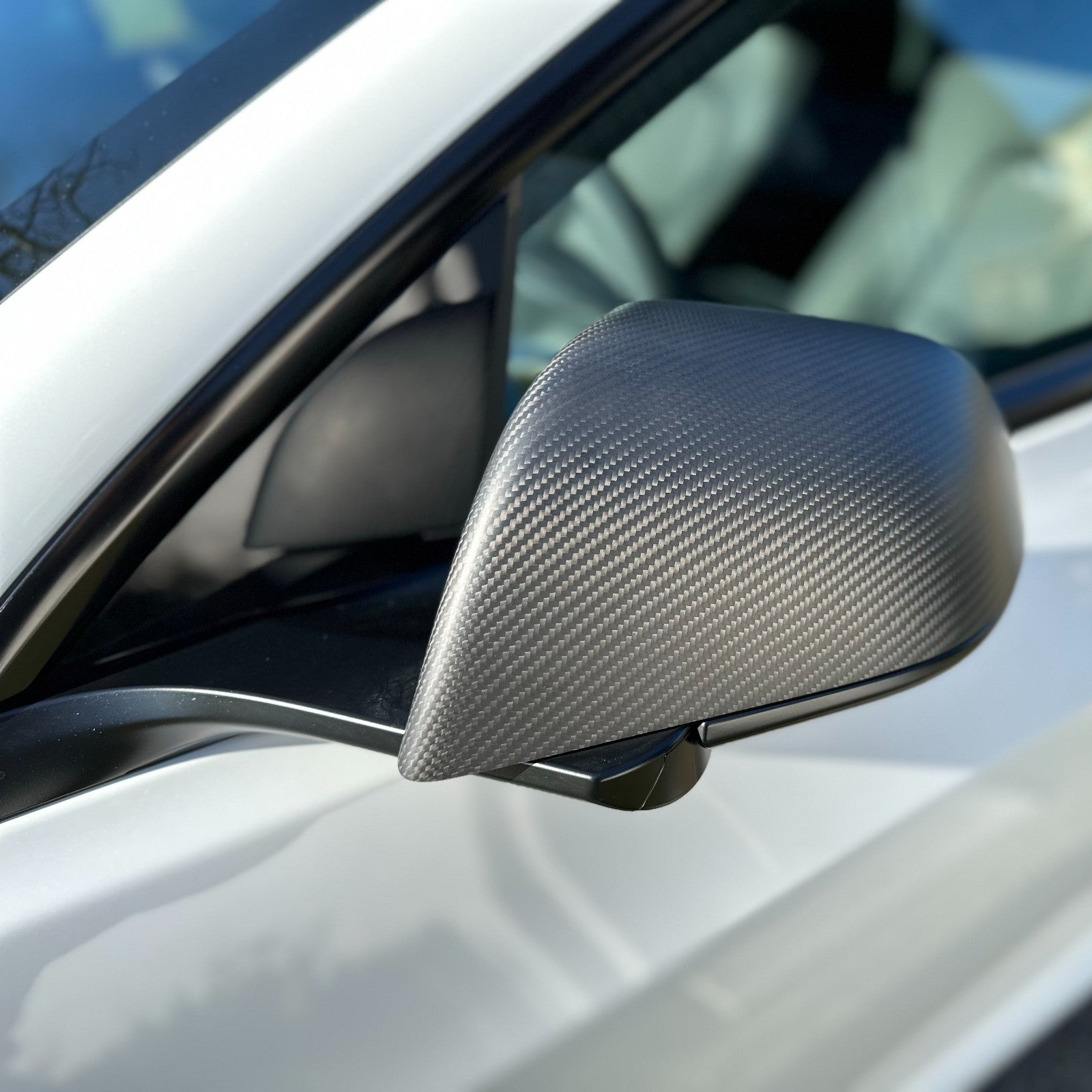 DRY CARBON Performance Aufsatz Spiegelkappen Mirror Cover passend für Tesla Model Y - Getsdowned