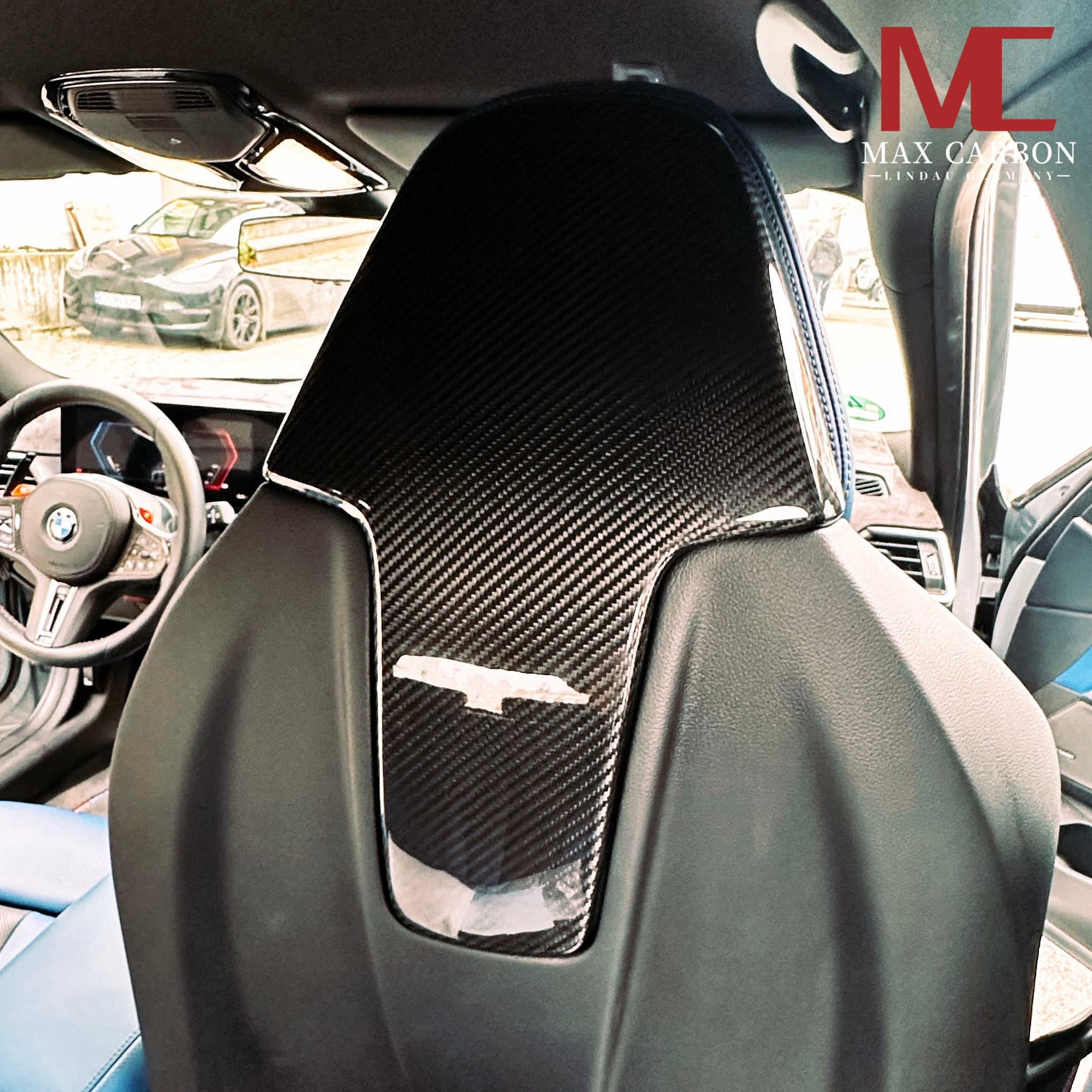 Dry Carbon Kopfstützen Cover für BMW M2 G87 / M3 G80 G81 / M4 G82 G83 / X3M F97 / X4M F98 / M8 F91 F92 F93 - Getsdowned