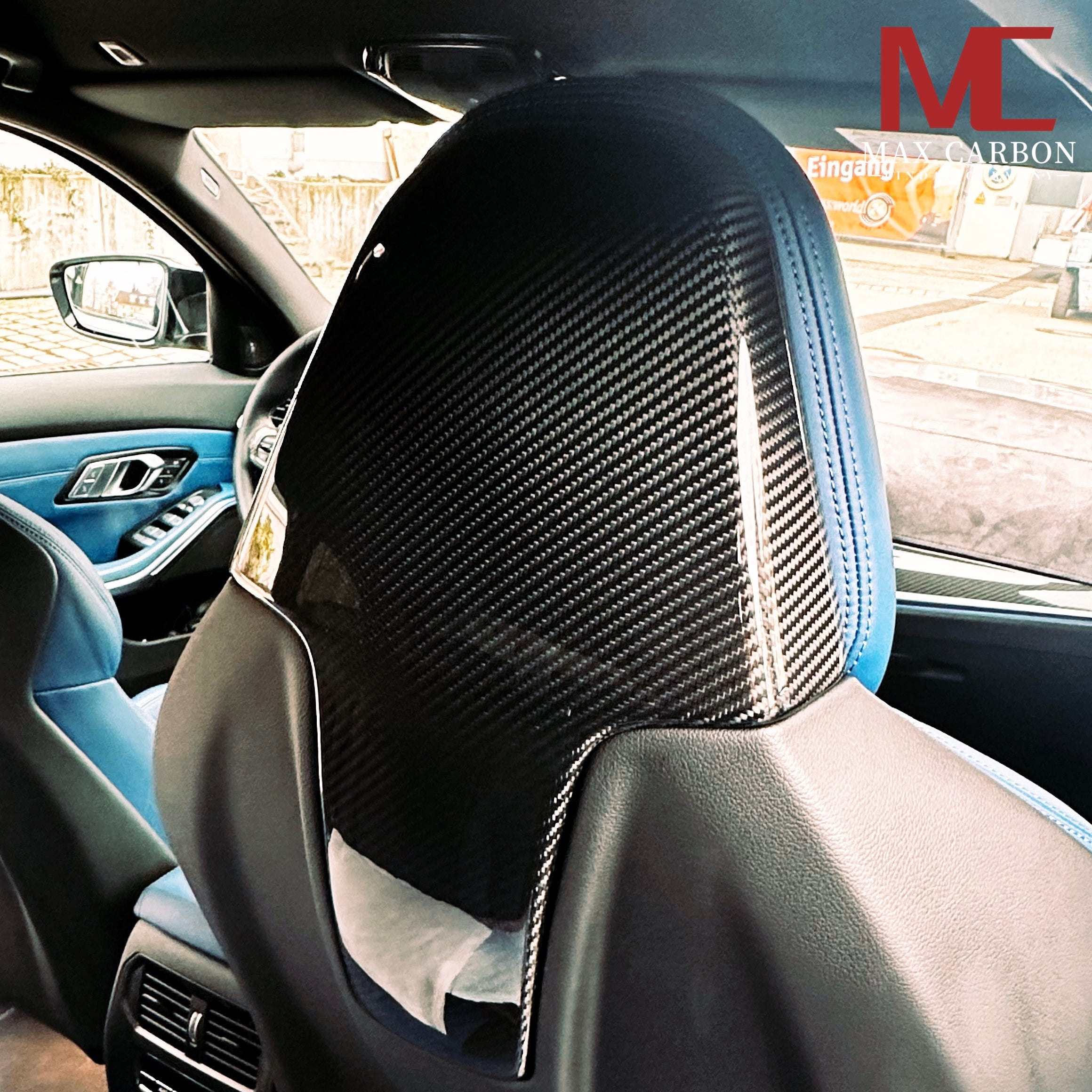 Dry Carbon Kopfstützen Cover für BMW M2 G87 / M3 G80 G81 / M4 G82 G83 / X3M F97 / X4M F98 / M8 F91 F92 F93 - Getsdowned