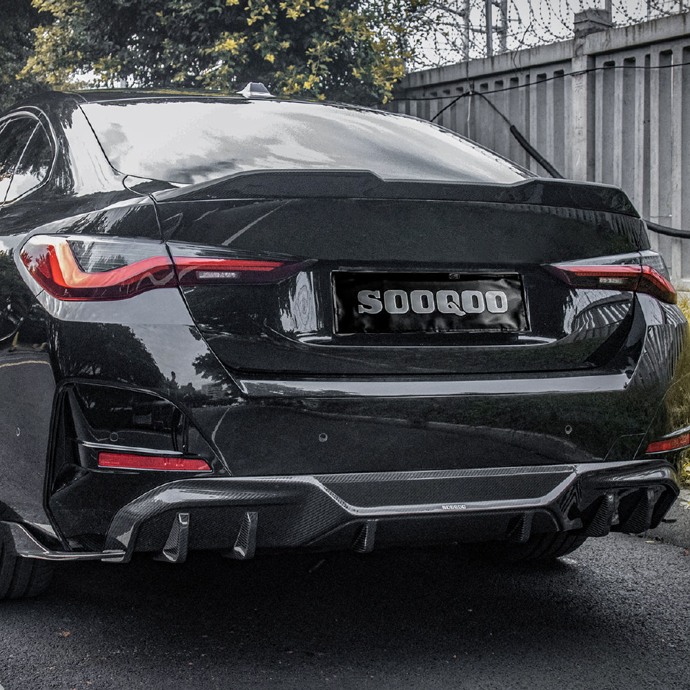 Dry Carbon Heckdiffusor 3-teilig für BMW i4 G26 Elektroauto - Getsdowned