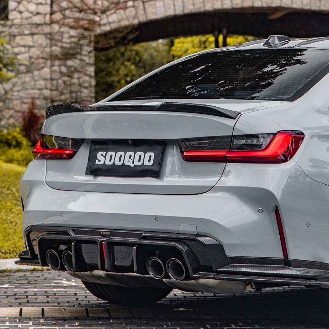 Dry Carbon Heckdiffusor mit Bremslicht passend für BMW M3 G80 G81 & M4 G82 G83 - Getsdowned