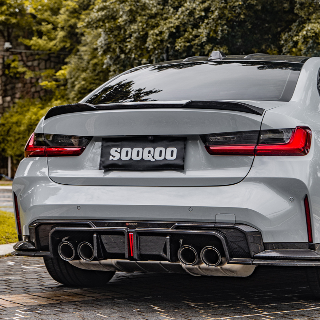 Dry Carbon Heckdiffusor mit Bremslicht passend für BMW M3 G80 G81 & M4 G82 G83 - Getsdowned