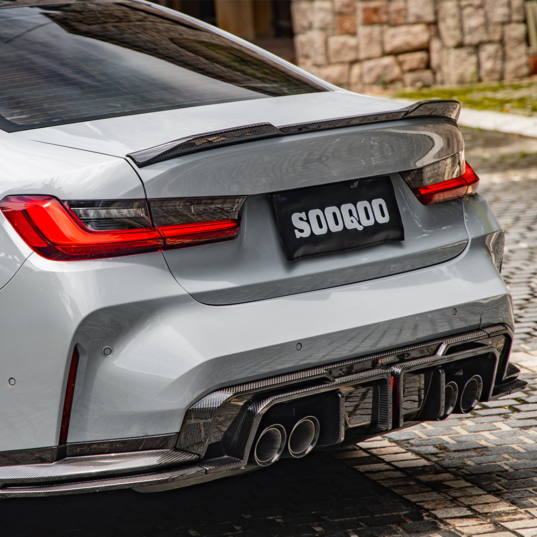 Dry Carbon Heckdiffusor mit Bremslicht passend für BMW M3 G80 G81 & M4 G82 G83 - Getsdowned
