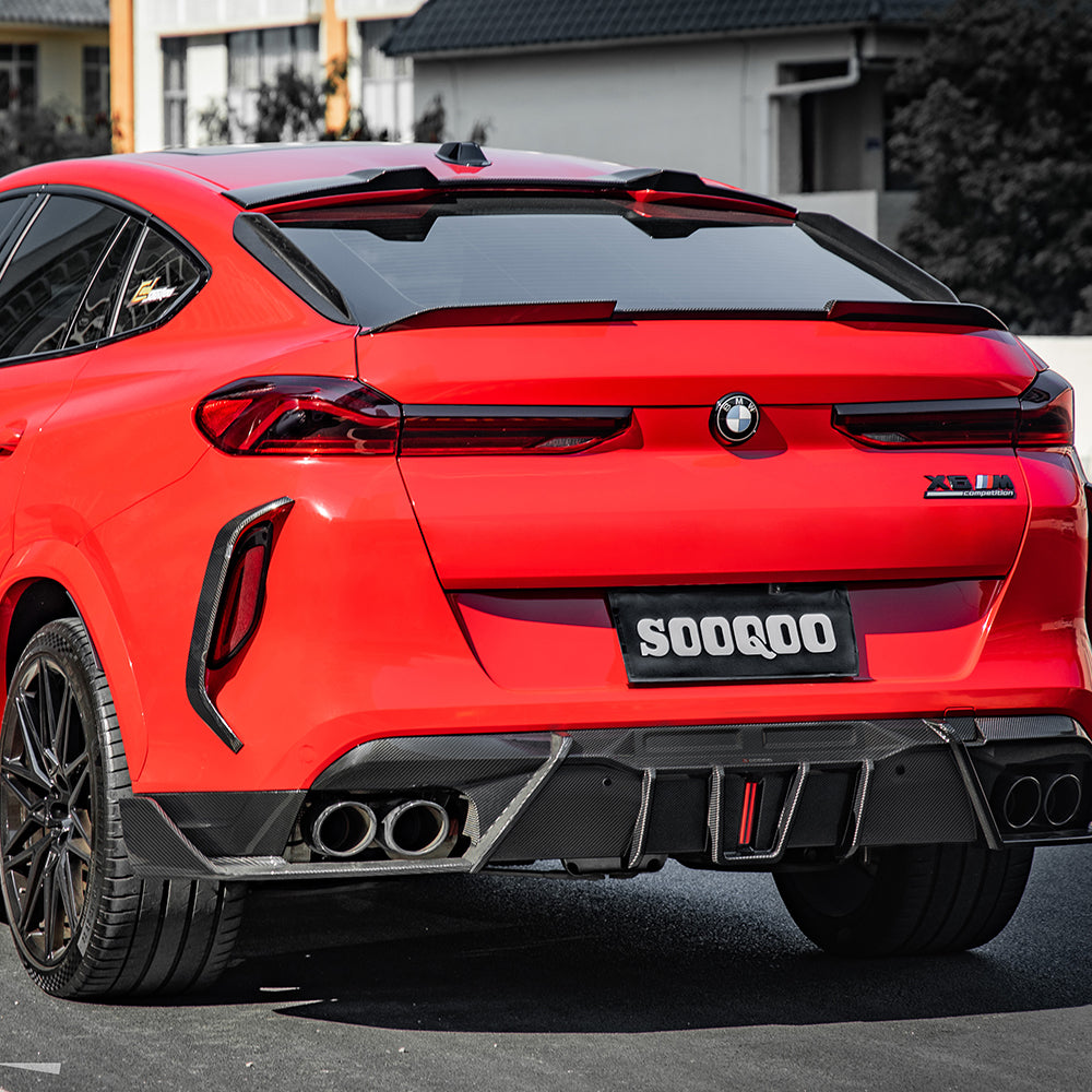 Dry Carbon Heckdiffusor mit LED Bremslicht passend für BMW X6M F96 - Getsdowned